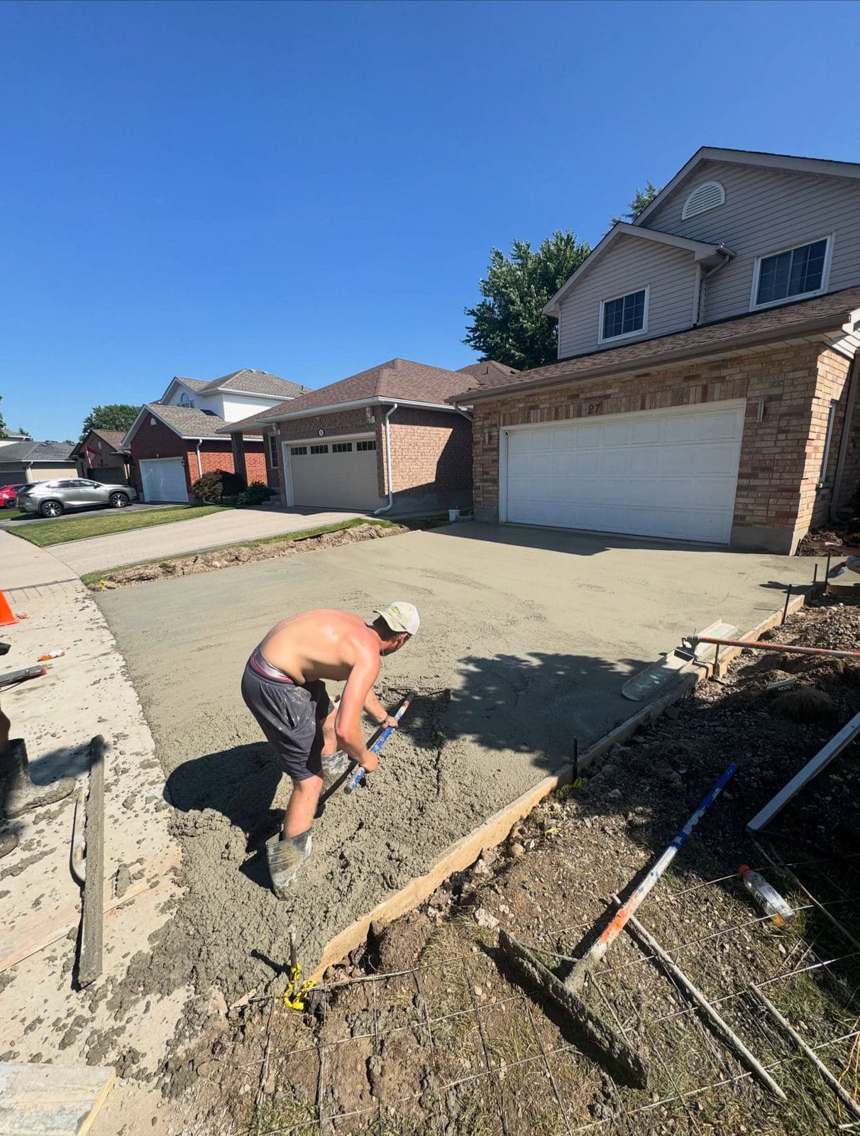 the Ironground crew placing concrete on pour day