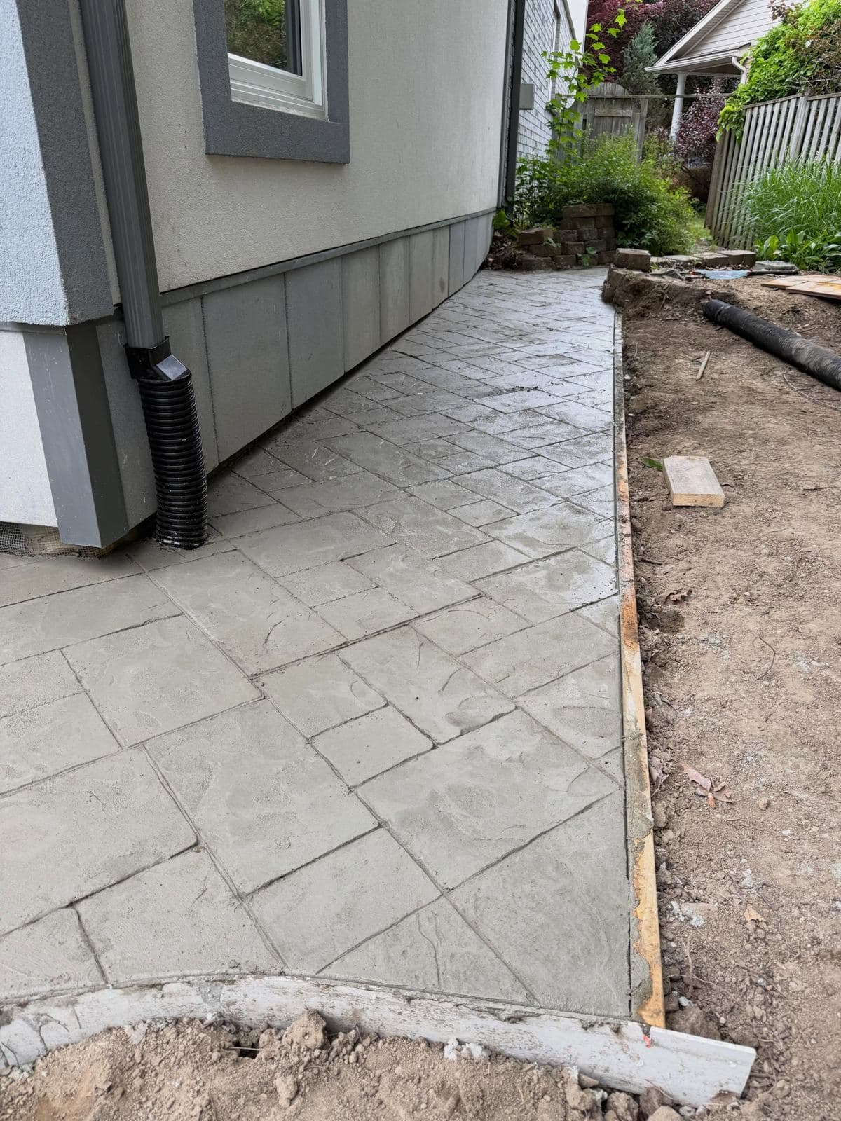 Stamped side walkway, Waterloo